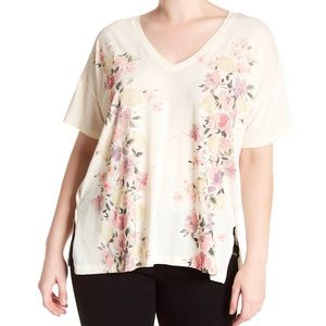 NWT Lucky Brand floral vneck shirt